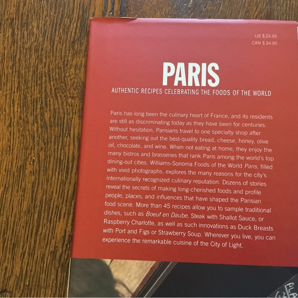 Williams Sonoma Paris Cookbook - Bold Red and White
